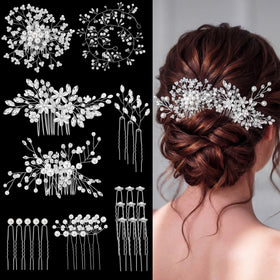 Maitys 44-piece wedding hair accessory collection for versatile bridal styling