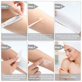 Maitys 7x20 cm strips provide versatile sizing for legs and body waxing.