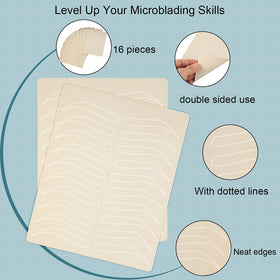 Maitys brow line templates on skin aid precise outlining and shaping.