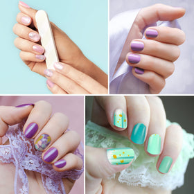 Maitys DIY nail art with stickers for home creativity