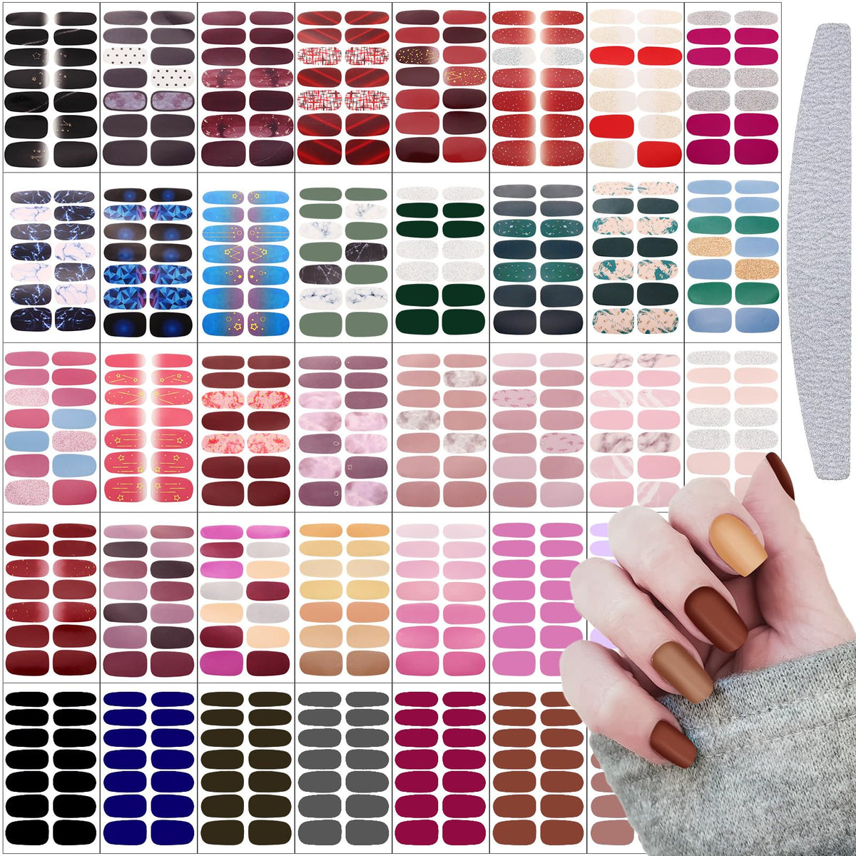 Maitys full wrap nail sticker packaging showing a convenient DIY manicure option