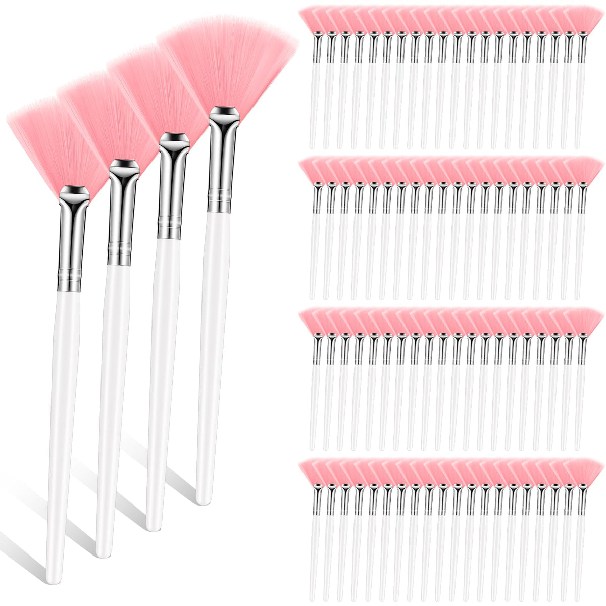 Maitys pink fan mask brush compact for quick at-home masking