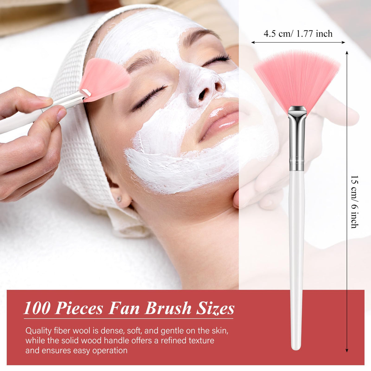 Maitys soft fiber wool brush head for gentle application
