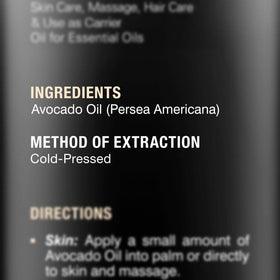Majestic Pure avocado oil essential oil blending for aromatherapy massage.