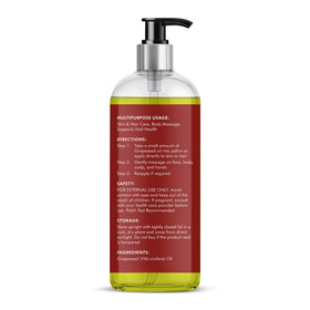 Applying Majestic Pure Grapeseed Oil on skin demonstrates lightweight hydration.