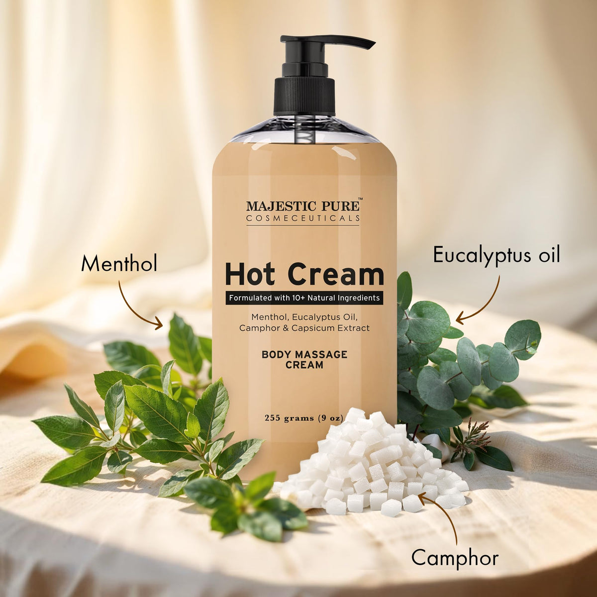 Majestic Pure Hot Cream aroma close-up evokes relaxation during self-care.
