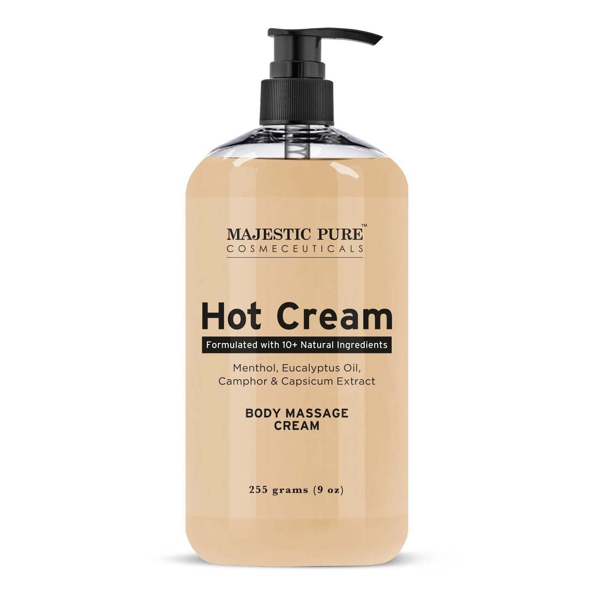 Majestic Pure Hot Cream bottle for daily moisturizing and skin nourishment.