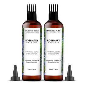 Majestic Pure rosemary oil bottle for hair growth and nourishment