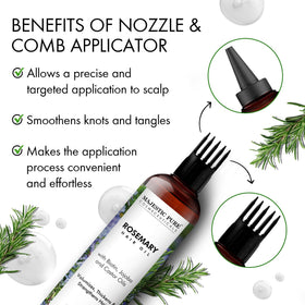 Majestic Pure rosemary oil dropper on scalp for hydration