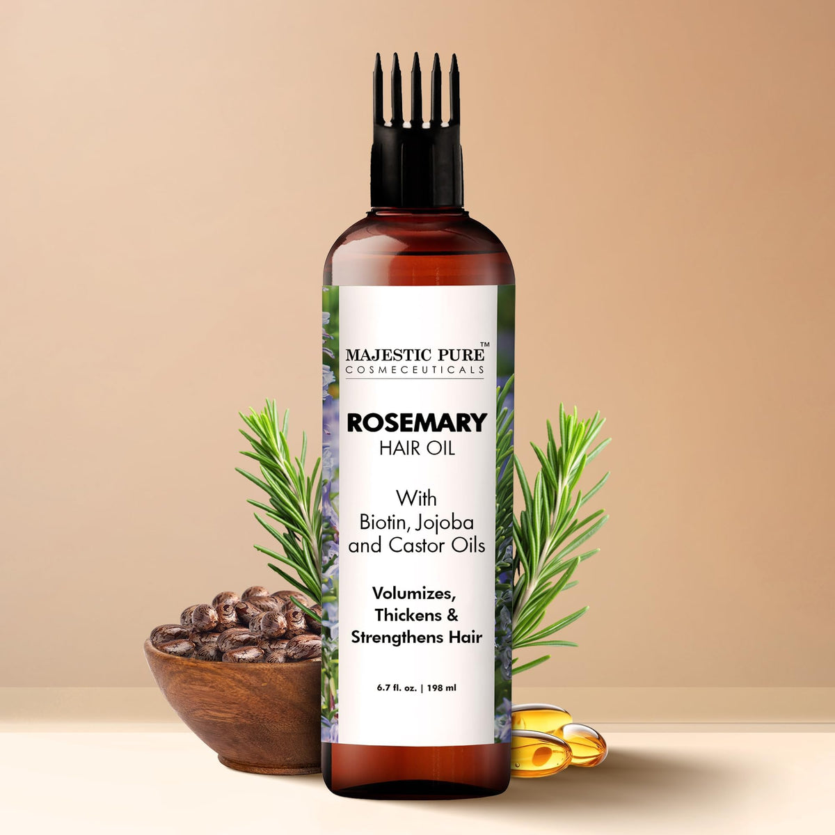 Majestic Pure rosemary oil pack of 2 with labeled packaging