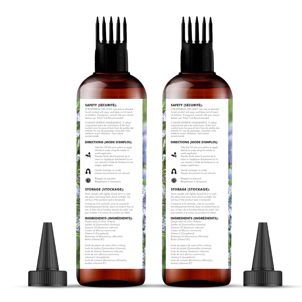Majestic Pure rosemary oil travel-friendly bottle for on-the-go care