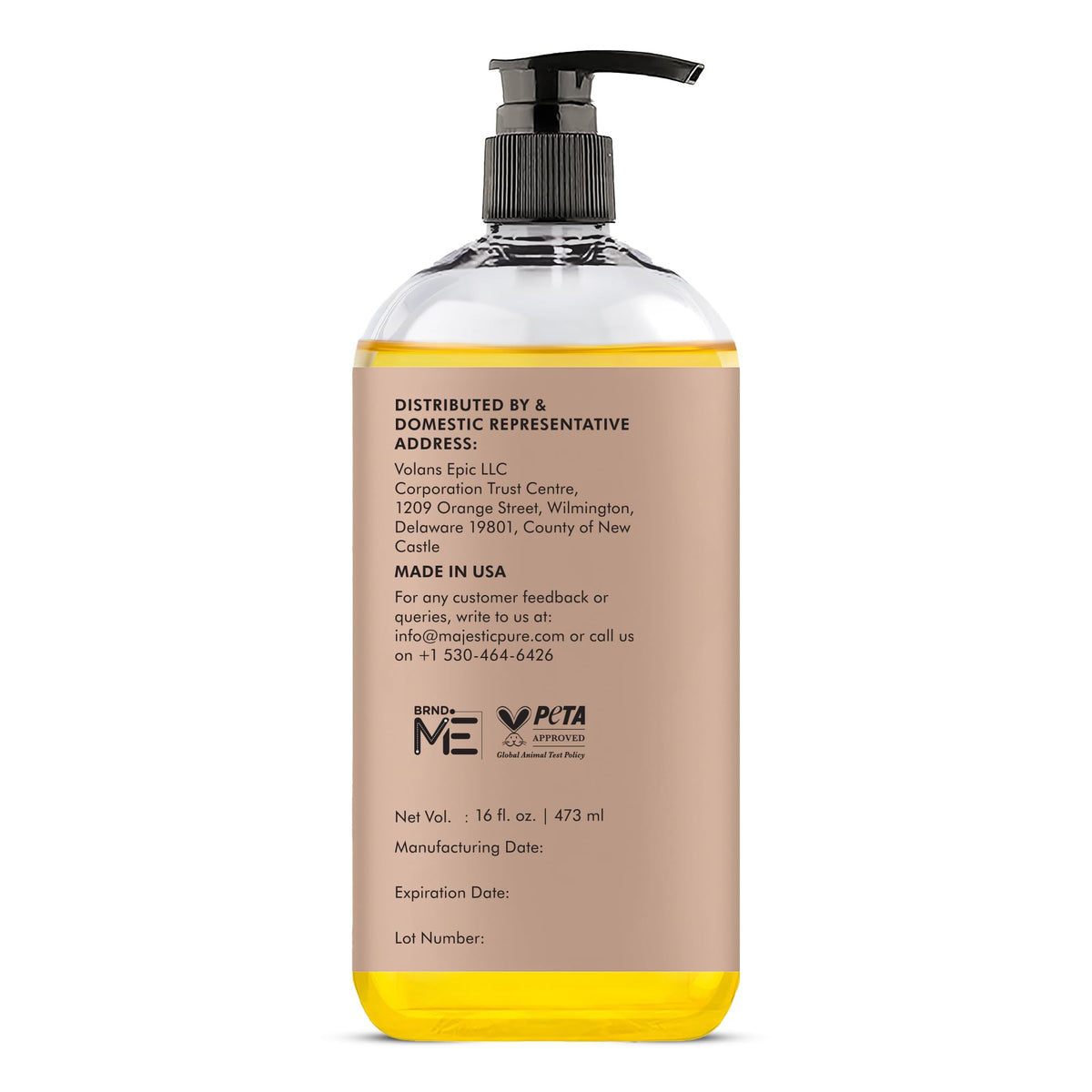 Majestic Pure Sweet Almond Oil external use warning and guidance