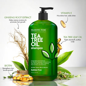 Majestic Pure Tea Tree Shampoo lather forming a refreshing cleanse