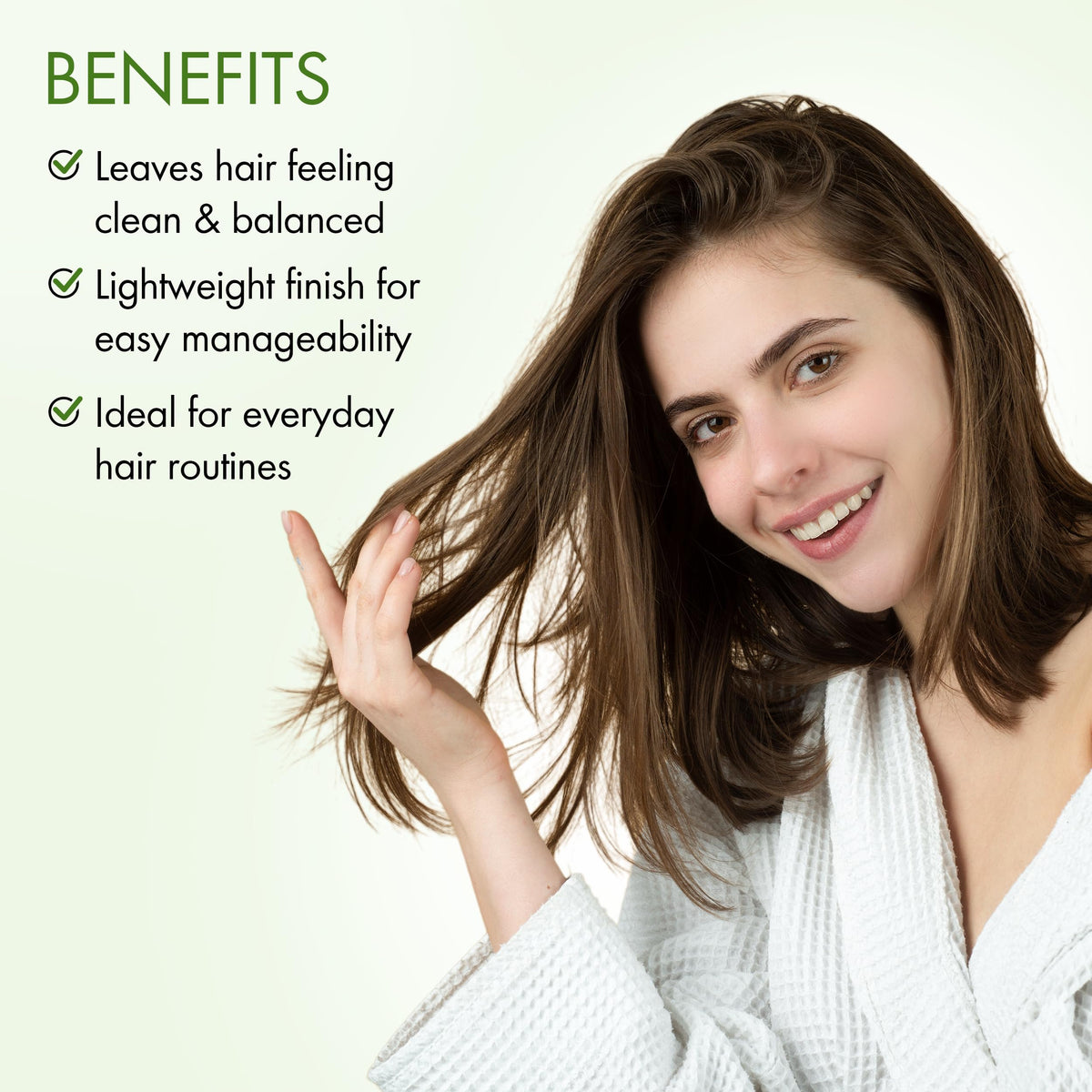 Close-up scalp after cleansing with Majestic Pure Tea Tree Shampoo.