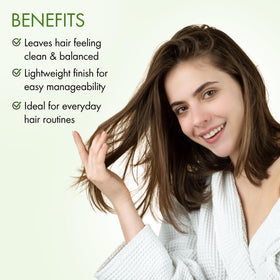 Close-up scalp after cleansing with Majestic Pure Tea Tree Shampoo.