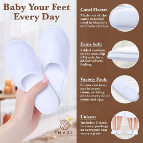 MAJI Simply Joyous washable disposable slippers for hygiene