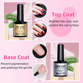 Major Dijit 12-color acrylic powder set for vibrant nail art at home.