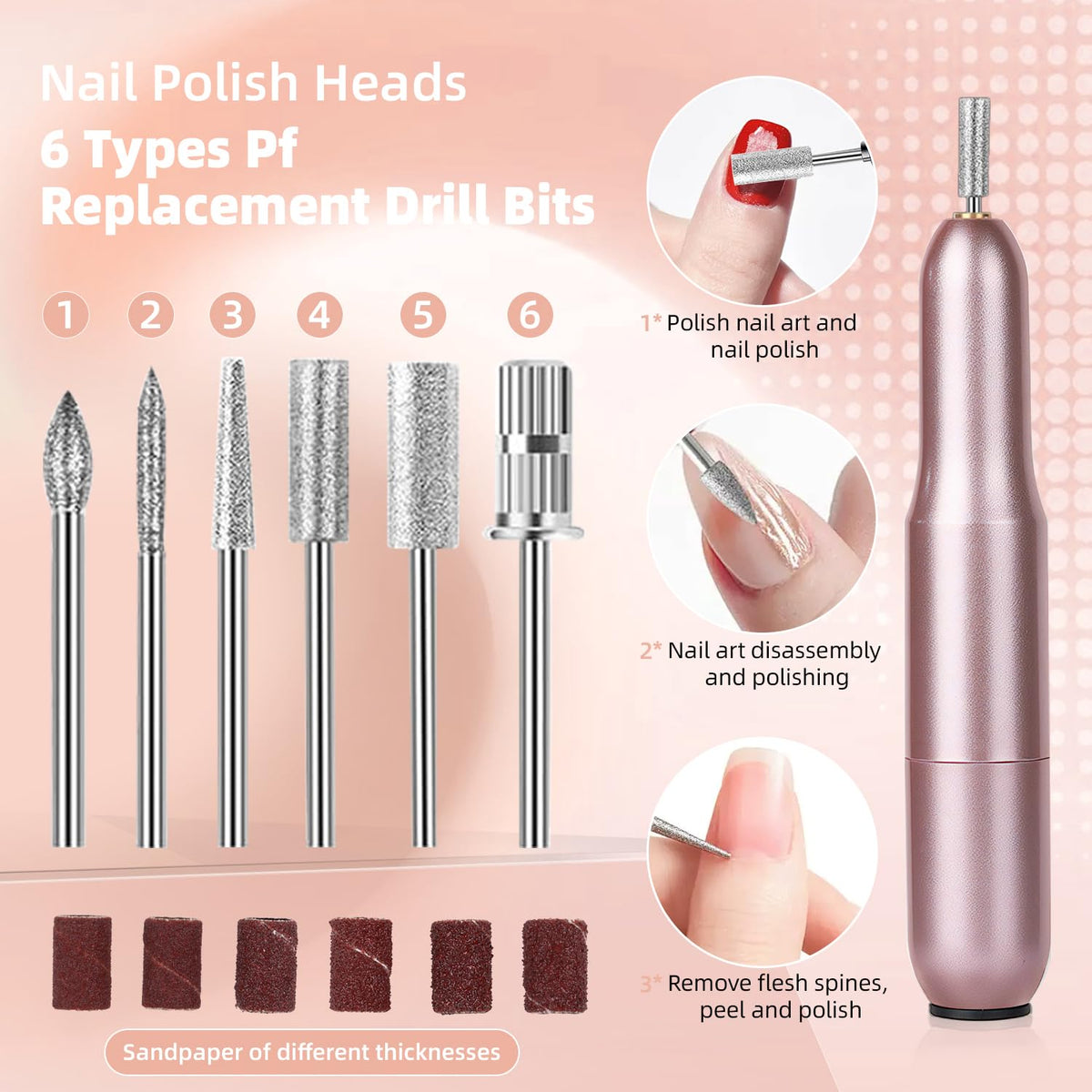 Major Dijit electric nail drill with adjustable speed for precise shaping and prep.