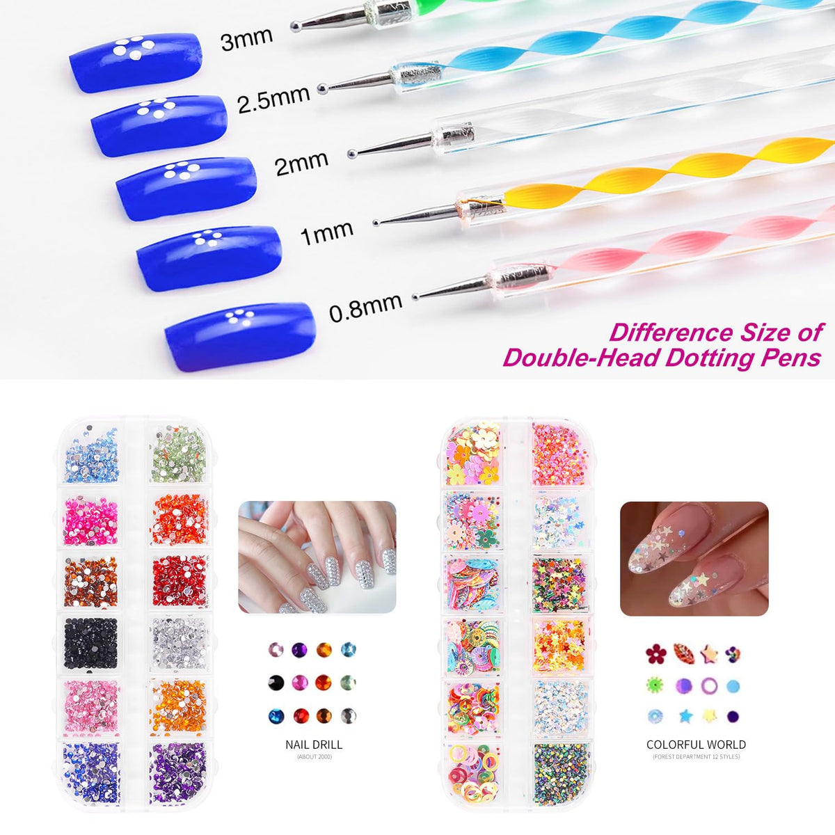Major Dijit nail tips and adhesives set for secure extensions and art bases.