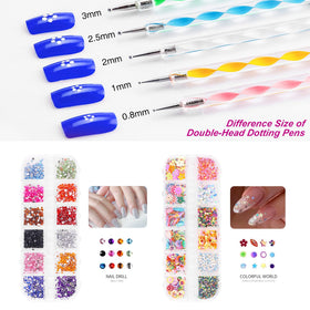 Major Dijit nail tips and adhesives set for secure extensions and art bases.
