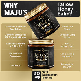 Hand applying MAJU balm to dry skin areas like elbows