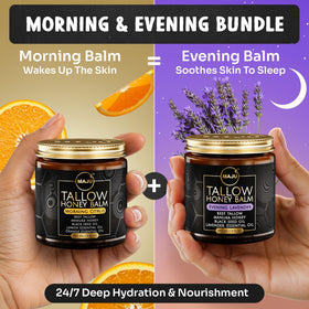 MAJU Balm label highlights Manuka honey and organic ingredients.