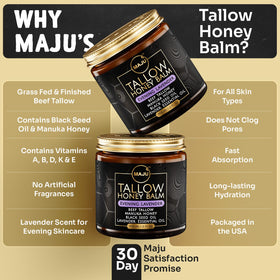 MAJU Tallow Honey Balm raw tallow texture rich hydration close-up