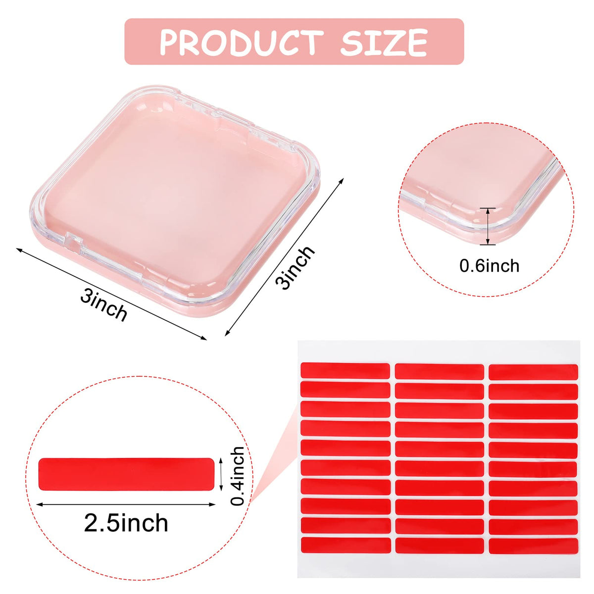 MAKALONE transparent display box showing clear visibility for nail art organization.