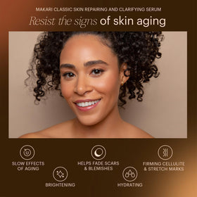 Makari Classic Serum with grape and mimosa extracts highlights botanical blend for smooth-looking skin