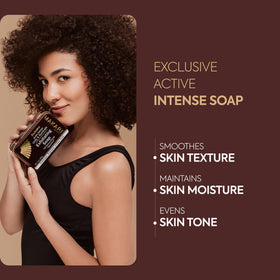 MAKARI soap bar closeup lather shows creamy texture for gentle exfoliation
