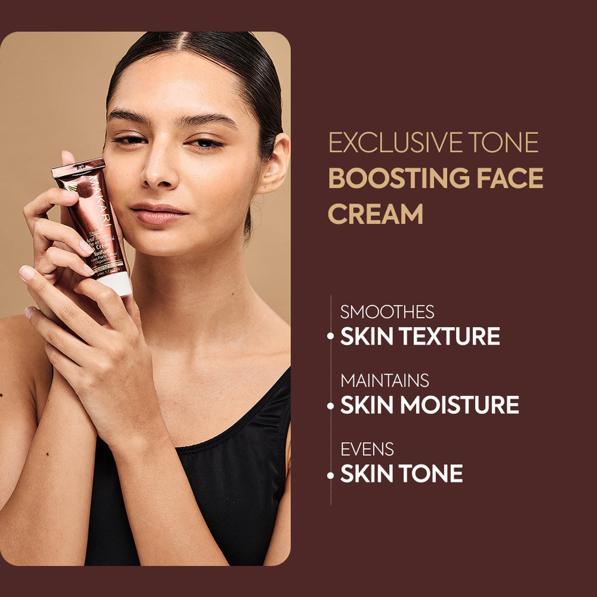 MAKARI cream open jar showing creamy texture for even tone