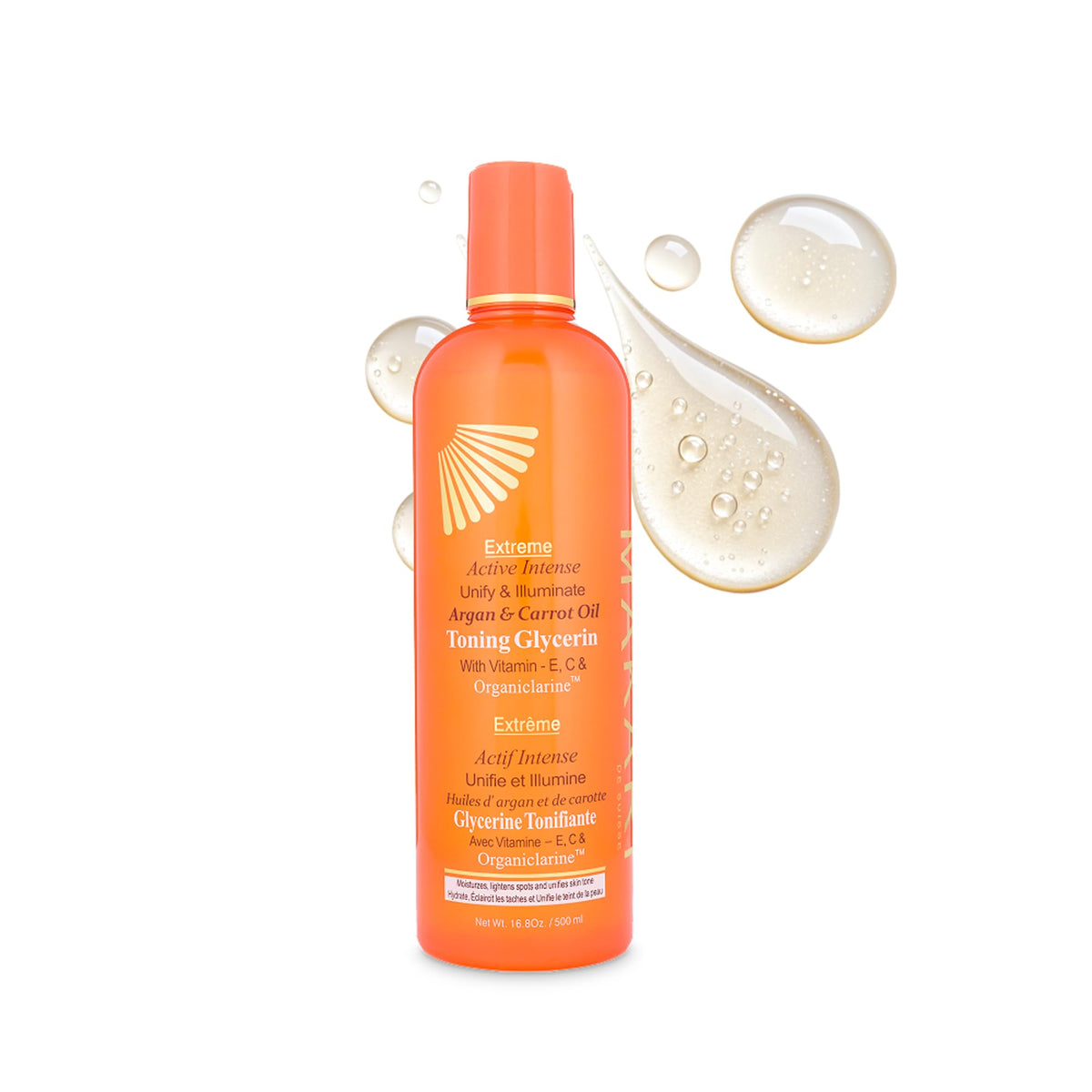 MAKARI Extreme Active Argan Oil bottle demonstrates deep hydration for radiant skin.