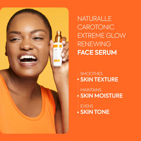 Makari Naturalle Carotonic Extreme Brightening Serum bottle cap closeup highlights premium botanical blend.