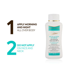 SPF15 protection from MAKARI Naturalle Extreme Body Lotion during daytime