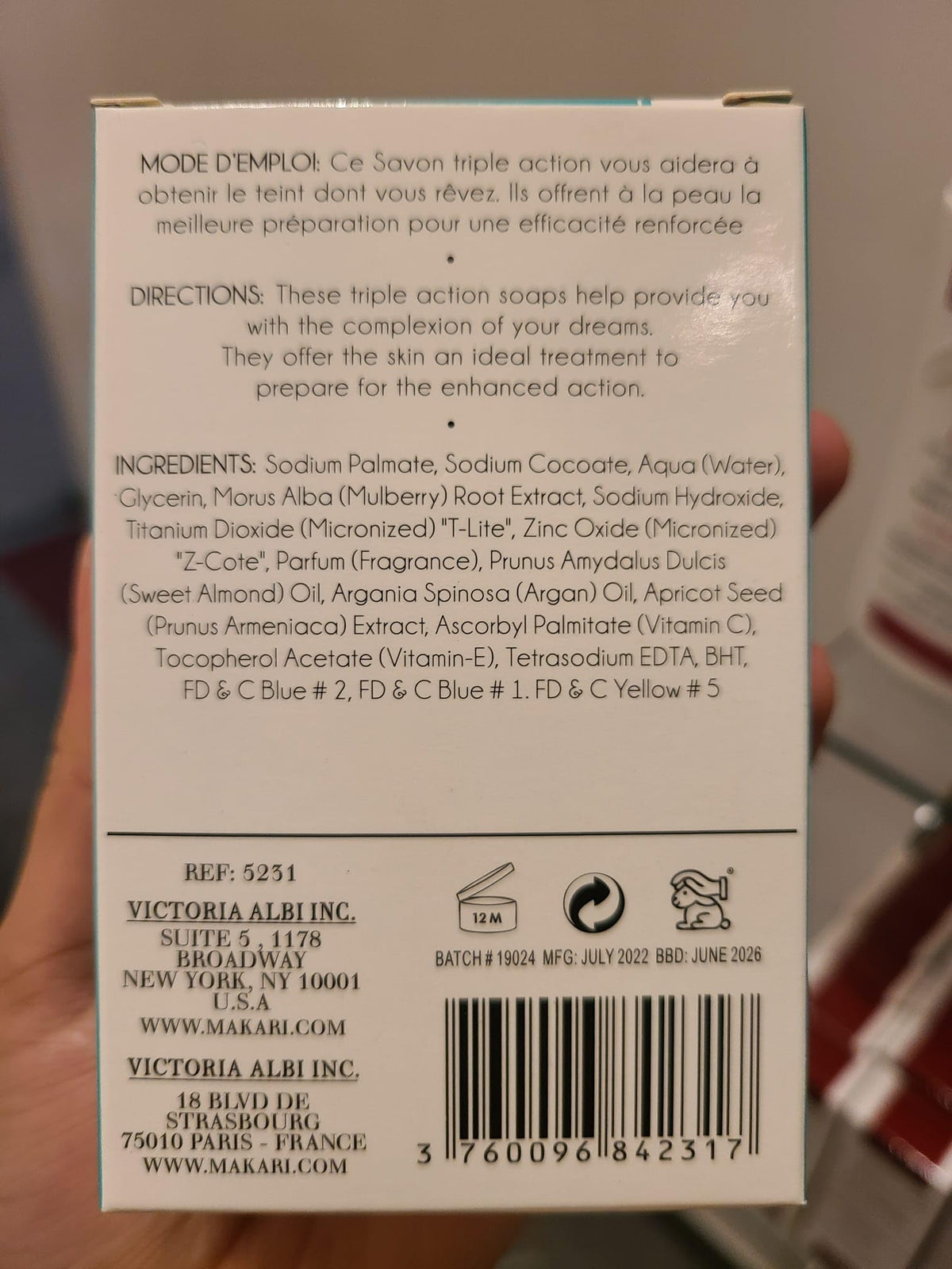 Makari Naturalle soap results preview of even-toned complexion.