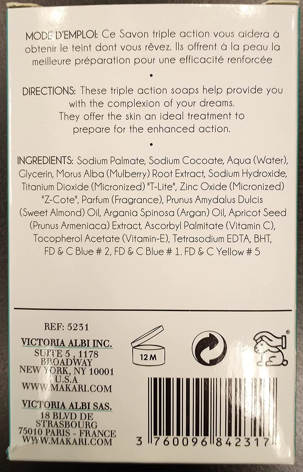 Makari Naturalle soap for sensitive and dry skin usage in daily routine.
