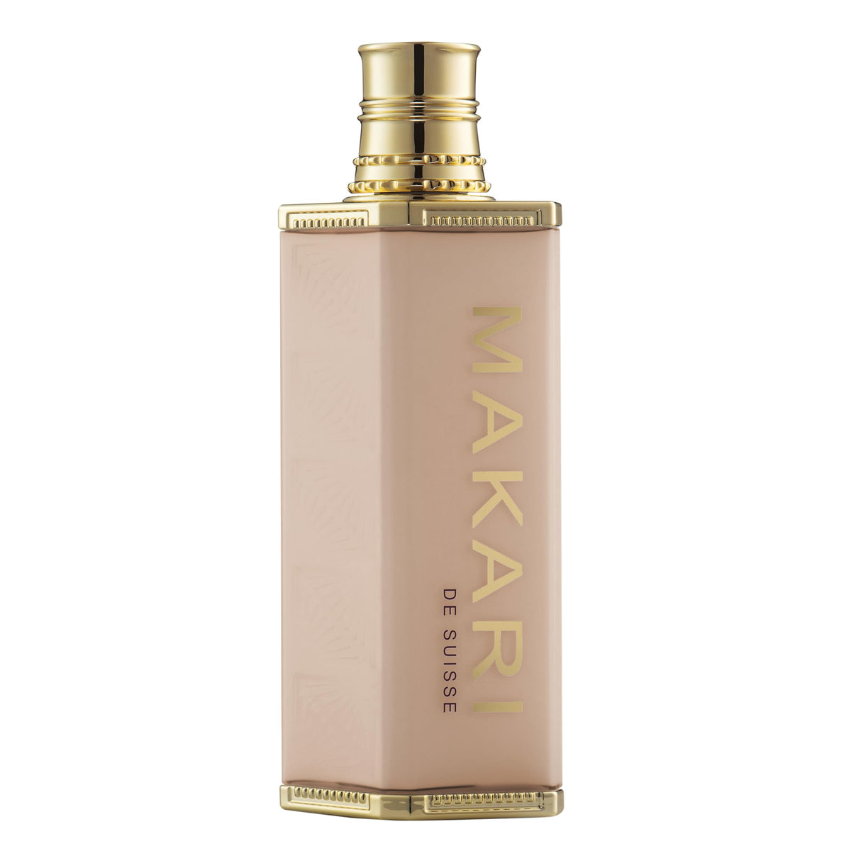 Makari Premium+ Body Brightening Milk bottle on shelf for an even-toned glow.