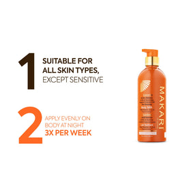 MAKARI Vitamin E and C bottle signals antioxidant support for glow