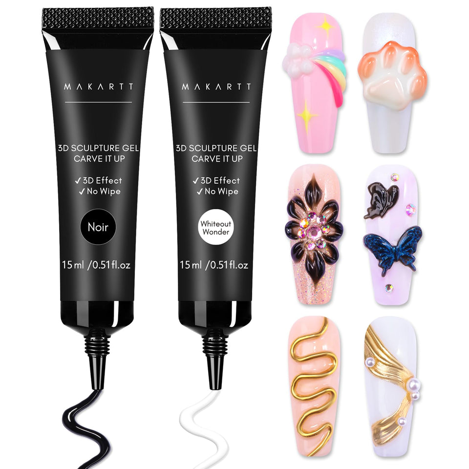 Makartt 3D Gel Whiteout Wonder bottle pour enables precise molding for nail art