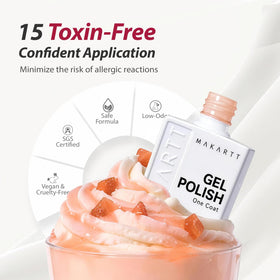 Makartt gel polish being applied with a smooth, even layer