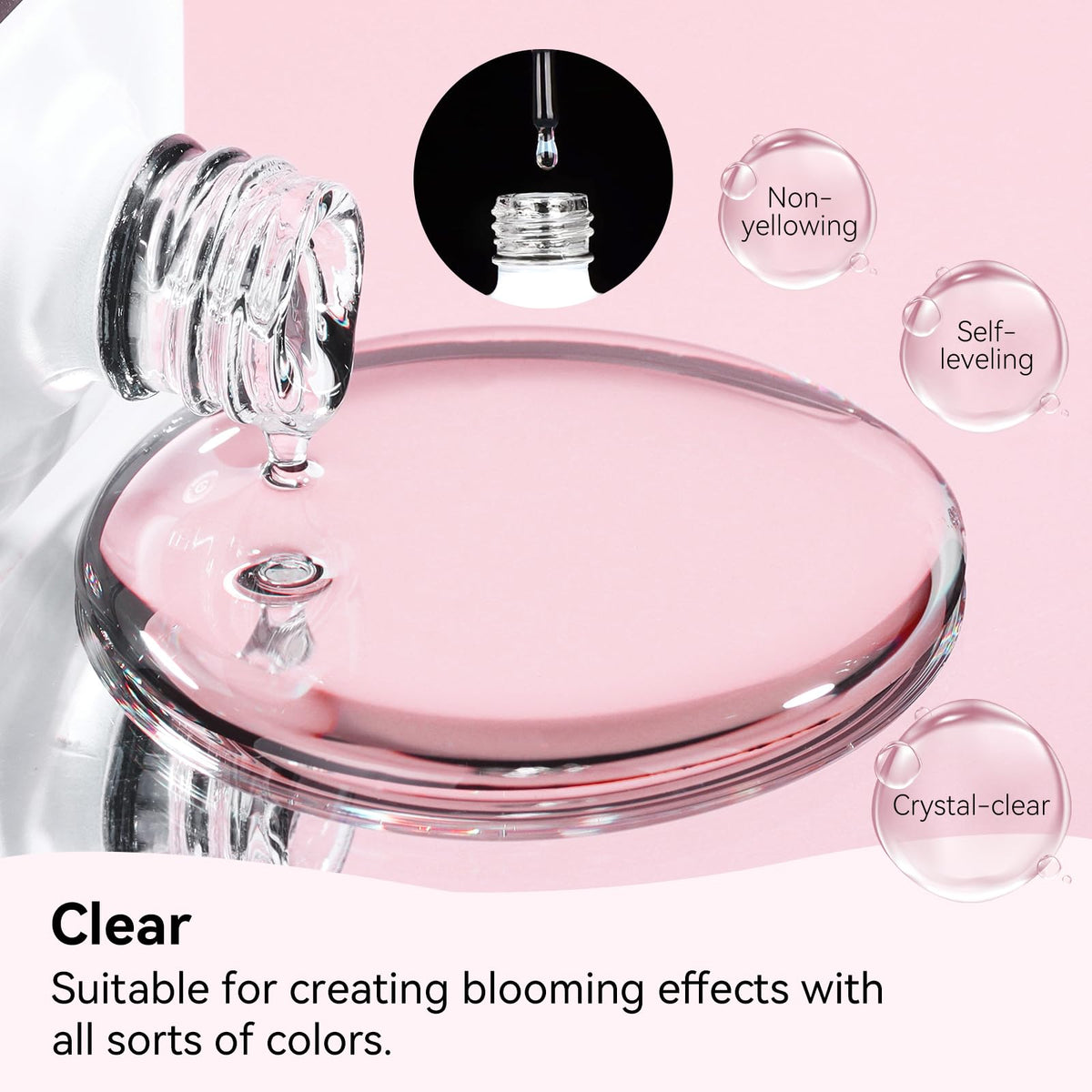 Makartt Blooming Gel-2 Pcs Kit includes two clear blooming gels.