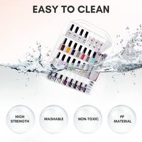 Makartt brand-compatible-slots fit most polish brands for flexible storage.
