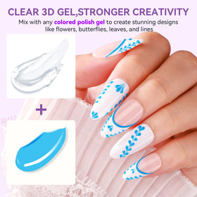 Makartt chrome powder ready mix with 3D gel for futuristic effects