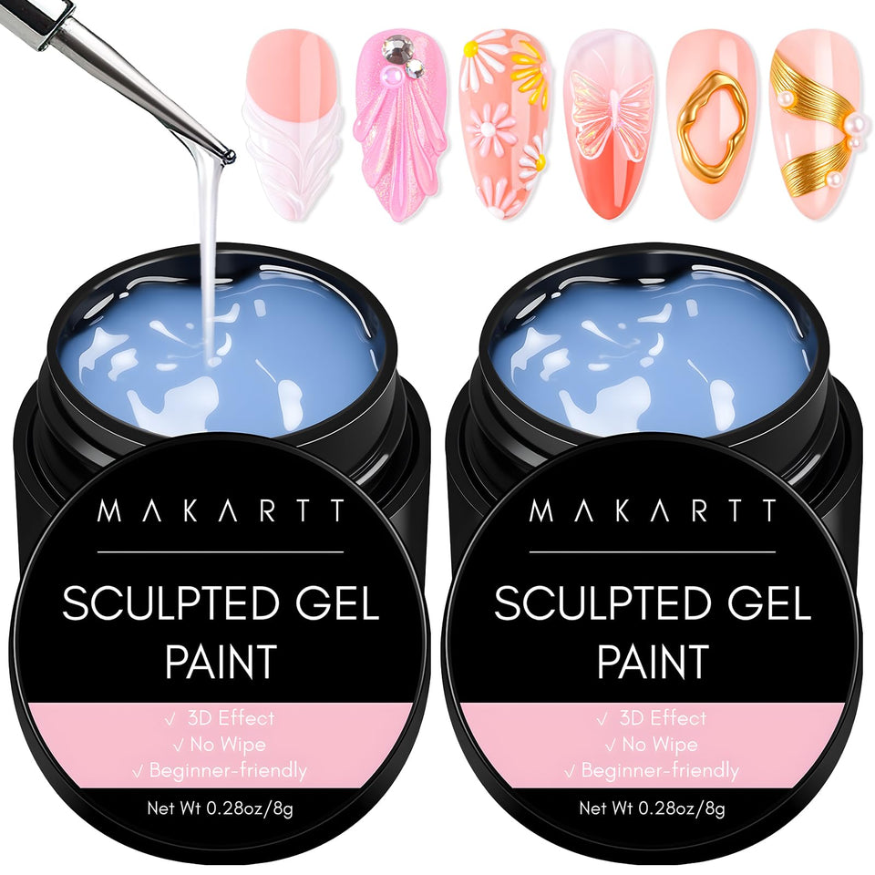 Makartt clear 3D nail gel for sculpting with precise lines