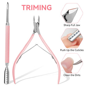 Makartt cuticle nipper in stainless steel delivers precise trimming