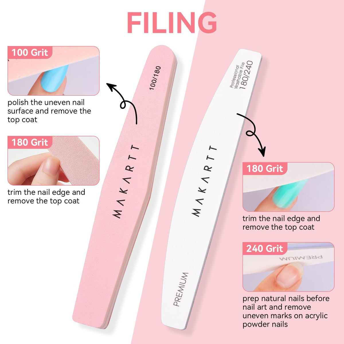 Makartt ergonomic cuticle pusher for gentle cuticle maintenance