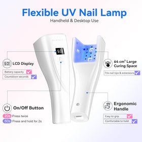 Makartt Flash Cure Nail Lamp travel-friendly design for on-the-go touch-ups