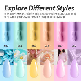 Makartt gel polish applied to nail swatch for a glossy finish