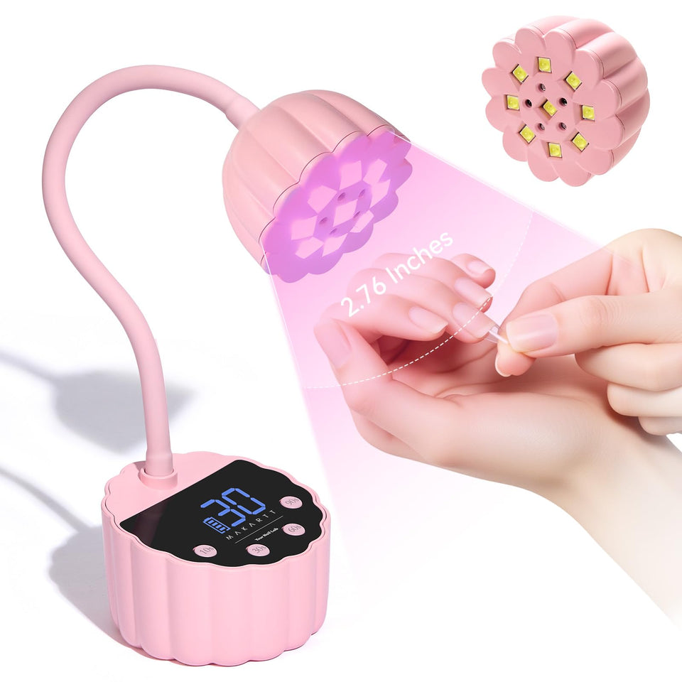 Makartt gooseneck UV LED lamp with angled light for precise spot curing at home