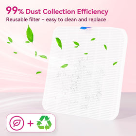 HEPA-style Makartt filter material captures fine dust for safer nail work.